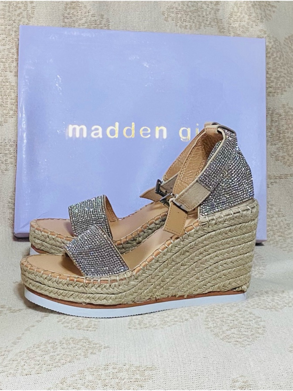 Madden Girl Rhinestone Espadrille Wedges - Picture 4 of 12